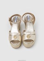 Gold Taffy Night Leather Sandals Pepe Jeans L20F2F646 Women - Image 2
