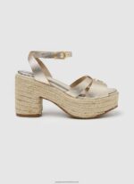 Gold Taffy Night Leather Sandals Pepe Jeans L20F2F646 Women