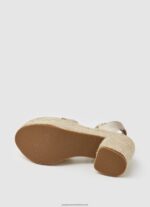 Gold Taffy Night Leather Sandals Pepe Jeans L20F2F646 Women - Image 5