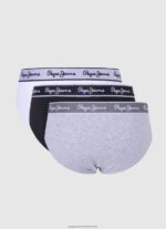 Grey Marl 3Pack Elastic Cotton Briefs Pepe Jeans L20F2F1157 Men - Image 2