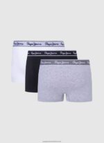 Grey Marl 3Pack Stretchy Cotton Boxers Pepe Jeans L20F2F1160 Men - Image 2