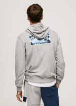 Grey Marl Adjustable Cotton Hoodie Pepe Jeans L20F2F896 Men - Image 4