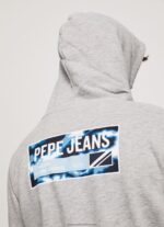 Grey Marl Adjustable Cotton Hoodie Pepe Jeans L20F2F896 Men - Image 5