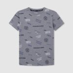 Grey Marl All-Over Print Cotton T-Shirt Pepe Jeans L20F2F1646 Boy