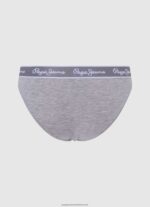 Grey Marl Classic Panty With Printed Logo Pepe Jeans L20F2F546 Women - Image 2
