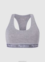 Grey Marl Classic Panty With Printed Logo Pepe Jeans L20F2F546 Women - Image 4
