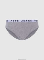 Grey Marl Classic Panty With Printed Logo Pepe Jeans L20F2F552 Women