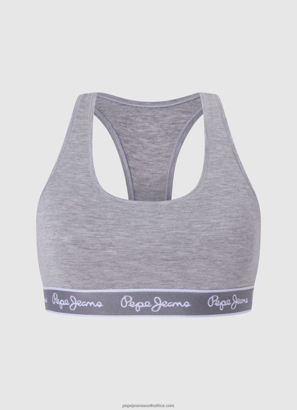 Grey Marl Classic Thong With Printed Logo Pepe Jeans L20F2F545 Women - Image 3