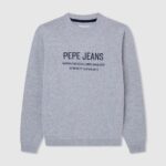 Grey Marl Cotton Embroidered Logo Jersey Pepe Jeans L20F2F1588 Boy