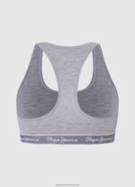 Grey Marl Cotton Sports Bra Pepe Jeans L20F2F544 Women - Image 2