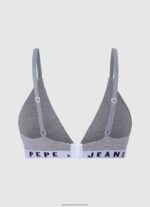 Grey Marl Cotton Triangular Bra Pepe Jeans L20F2F566 Women - Image 2