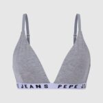 Grey Marl Cotton Triangular Bra Pepe Jeans L20F2F566 Women