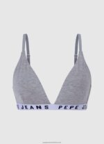 Grey Marl Cotton Triangular Bra Pepe Jeans L20F2F566 Women