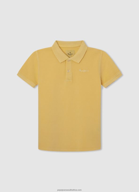 Grey Marl Embroidered Logo Pique Polo Shirt Pepe Jeans L20F2F1666 Boy - Image 3