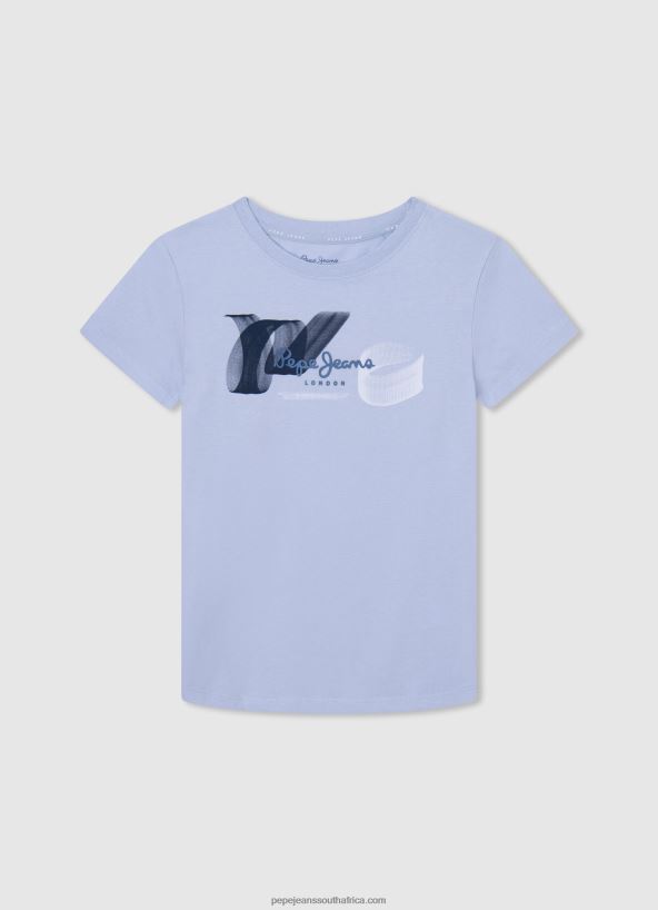 Grey Marl Flag And Logo T-Shirt Pepe Jeans L20F2F1635 Boy - Image 5