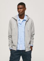 Grey Marl Logo Print Zipped Jumper Pepe Jeans L20F2F883 Men - Image 3