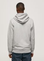 Grey Marl Logo Print Zipped Jumper Pepe Jeans L20F2F883 Men - Image 4