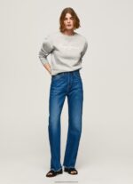 Grey Marl Logo Printed Jumper Pepe Jeans L20F2F267 Women - Image 2