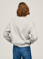 Grey Marl Logo Printed Jumper Pepe Jeans L20F2F267 Women - Image 4