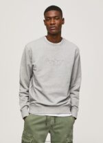 Grey Marl Printed Logo Cotton Jumper Pepe Jeans L20F2F895 Men - Image 2