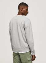 Grey Marl Printed Logo Cotton Jumper Pepe Jeans L20F2F895 Men - Image 4