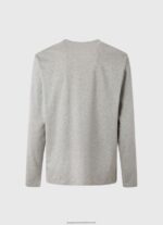 Grey Marl Printed Logo Cotton T-Shirt Pepe Jeans L20F2F1017 Men - Image 5