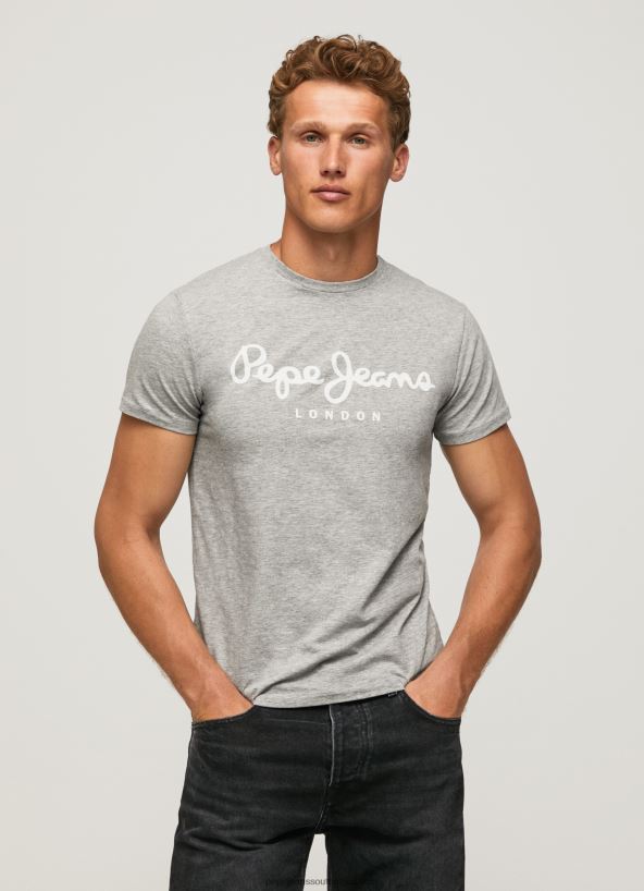 grey_marl_short_sleeved_cotton_t_shirt_pepe_jeans_l20f2f1004_men.jpg Grey Marl Short-Sleeved Cotton T-Shirt Pepe Jeans L20F2F1004 Men - Image 1