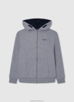 Grey Marl Zipped Cotton Jumper Pepe Jeans L20F2F1589 Boy