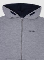 Grey Marl Zipped Cotton Jumper Pepe Jeans L20F2F1589 Boy - Image 3