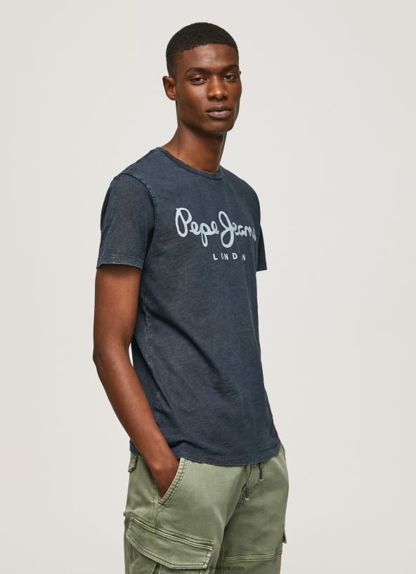 Indigo Essentialenim N Printed Logo T-Shirt Pepe Jeans L20F2F1015 Men - Image 3