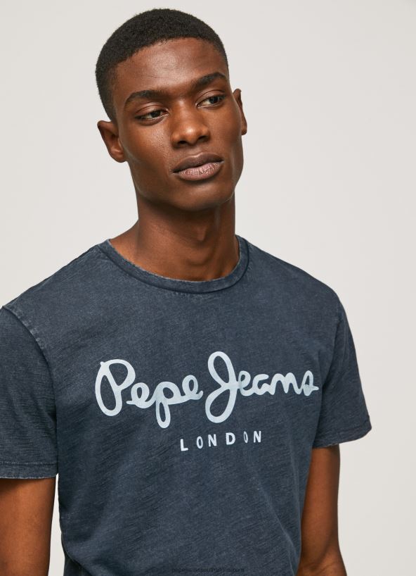 Indigo Essentialenim N Printed Logo T-Shirt Pepe Jeans L20F2F1015 Men - Image 1