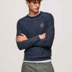 Indigo Pick Rounded Collar Jersey Pepe Jeans L20F2F858 Men