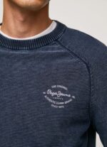 Indigo Pick Rounded Collar Jersey Pepe Jeans L20F2F858 Men - Image 3