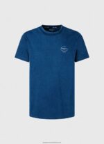 Indigo Printed Logo Cotton T-Shirt Pepe Jeans L20F2F968 Men - Image 5