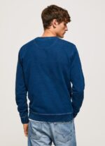 Indigo Rounded Collar Cotton Jumper Pepe Jeans L20F2F868 Men - Image 4