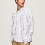Ivory Lorian Slim Fit Poplin Shirt Pepe Jeans L20F2F1029 Men