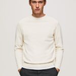 Ivory Round Collar Cotton Jersey Pepe Jeans L20F2F865 Men