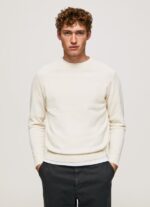 Ivory Round Collar Cotton Jersey Pepe Jeans L20F2F865 Men