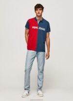 Jarman Colour Block Pique Polo Shirt Pepe Jeans L20F2F1082 Men - Image 2