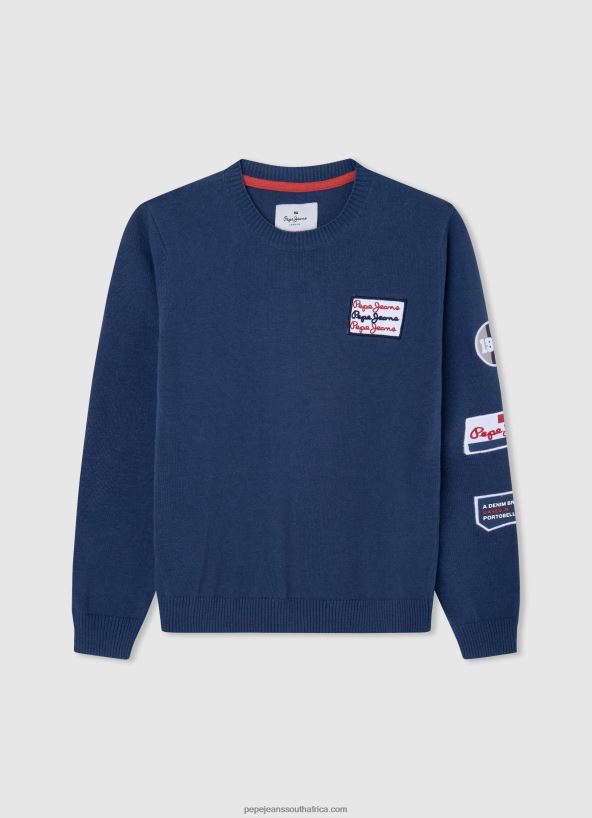 jarman_cotton_jersey_with_patched_details_pepe_jeans_l20f2f1597_boy.jpg Jarman Cotton Jersey With Patched Details Pepe Jeans L20F2F1597 Boy - Image 1
