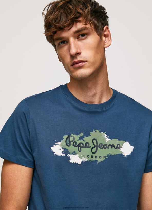 Jarman Cotton T-Shirt With Brushes Logo Pepe Jeans L20F2F983 Men - Image 3