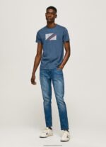 Jarman Marbled Logo Print T-Shirt Pepe Jeans L20F2F986 Men - Image 2