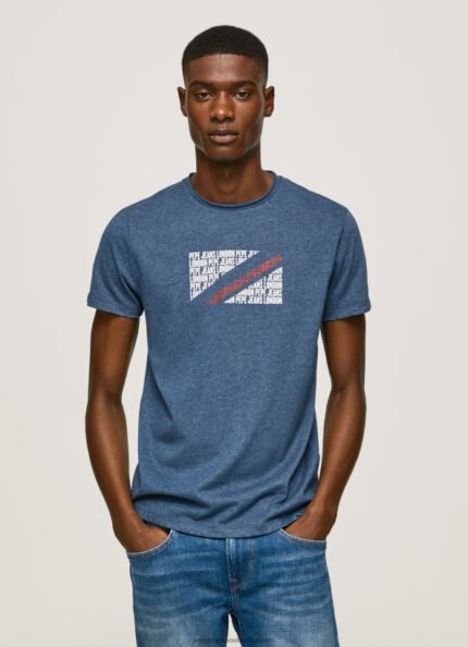 Jarman Marbled Logo Print T-Shirt Pepe Jeans L20F2F986 Men