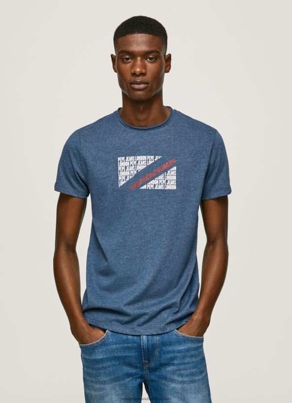 jarman_marbled_logo_print_t_shirt_pepe_jeans_l20f2f986_men.jpg Jarman Marbled Logo Print T-Shirt Pepe Jeans L20F2F986 Men - Image 1
