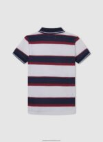 Jarman Striped Print Polo Shirt Pepe Jeans L20F2F1670 Boy - Image 2