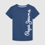 Jarman Vertical Logo Cotton T-Shirt Pepe Jeans L20F2F1649 Boy