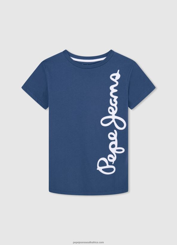 jarman_vertical_logo_cotton_t_shirt_pepe_jeans_l20f2f1649_boy.jpg Jarman Vertical Logo Cotton T-Shirt Pepe Jeans L20F2F1649 Boy - Image 1