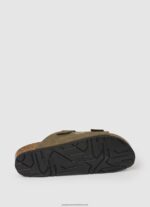 Khaki Green Bio Suede Sandals Pepe Jeans L20F2F1278 Men - Image 5