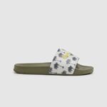 Khaki Green Slider Print Beach Flip Flops Pepe Jeans L20F2F1282 Men