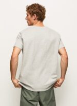 Light Grey Marl Logo Print T-Shirt Pepe Jeans L20F2F971 Men - Image 4